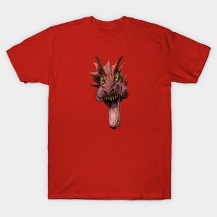 Crazy Dragon Vector Caricature T-Shirt